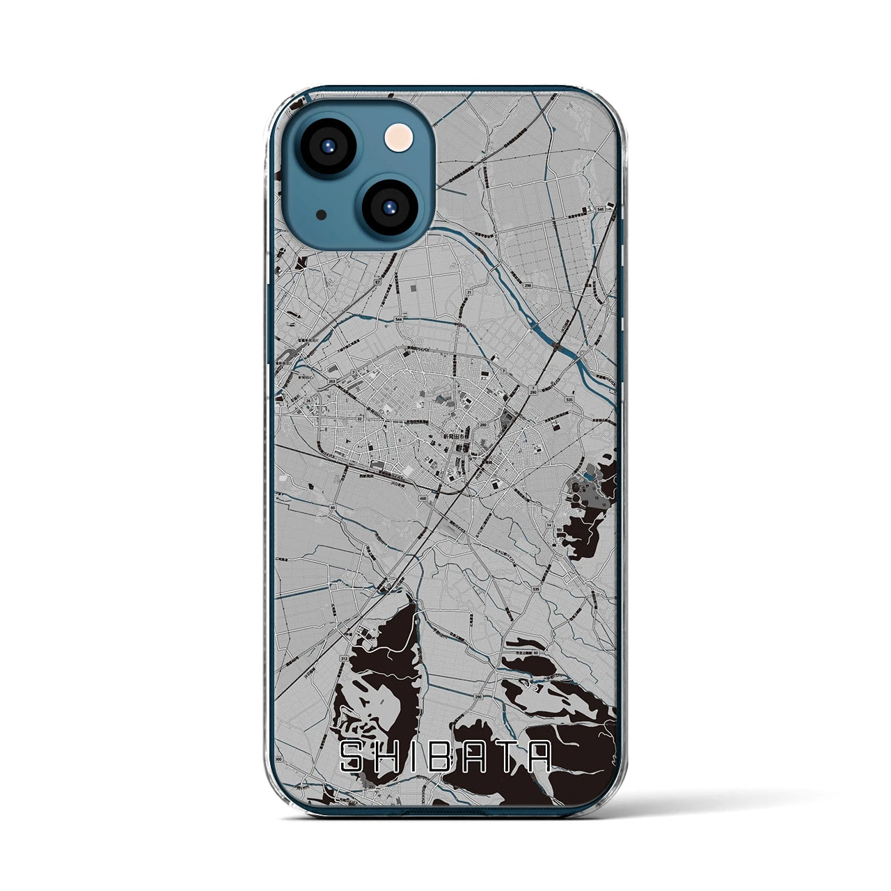 【新発田(新潟県)】地図柄iPhoneケース(クリアタイプ)