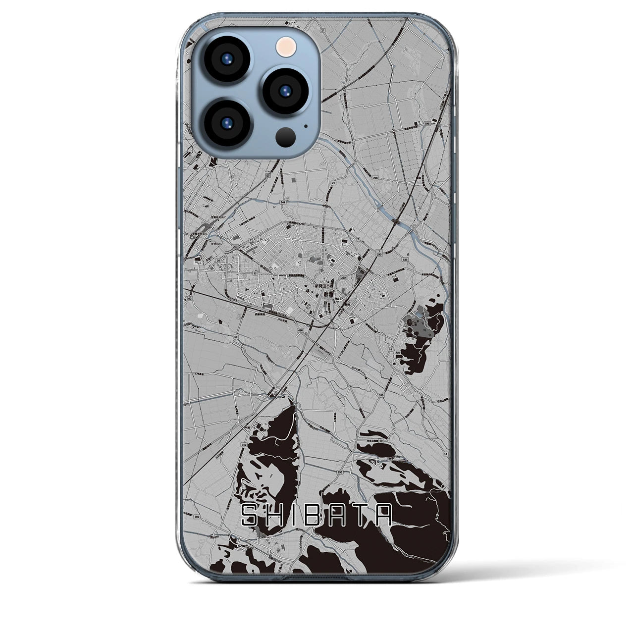 【新発田(新潟県)】地図柄iPhoneケース(クリアタイプ)