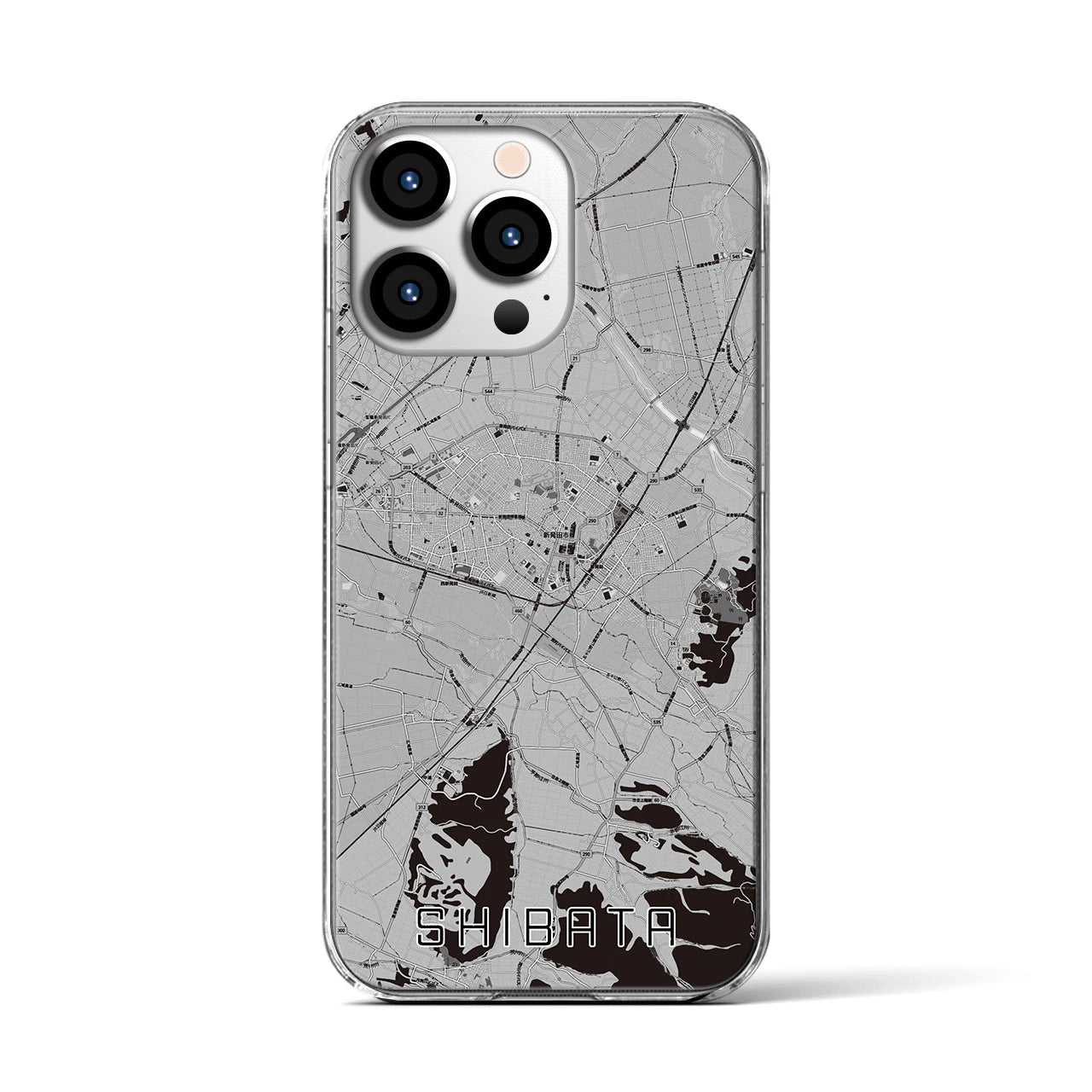 【新発田(新潟県)】地図柄iPhoneケース(クリアタイプ)