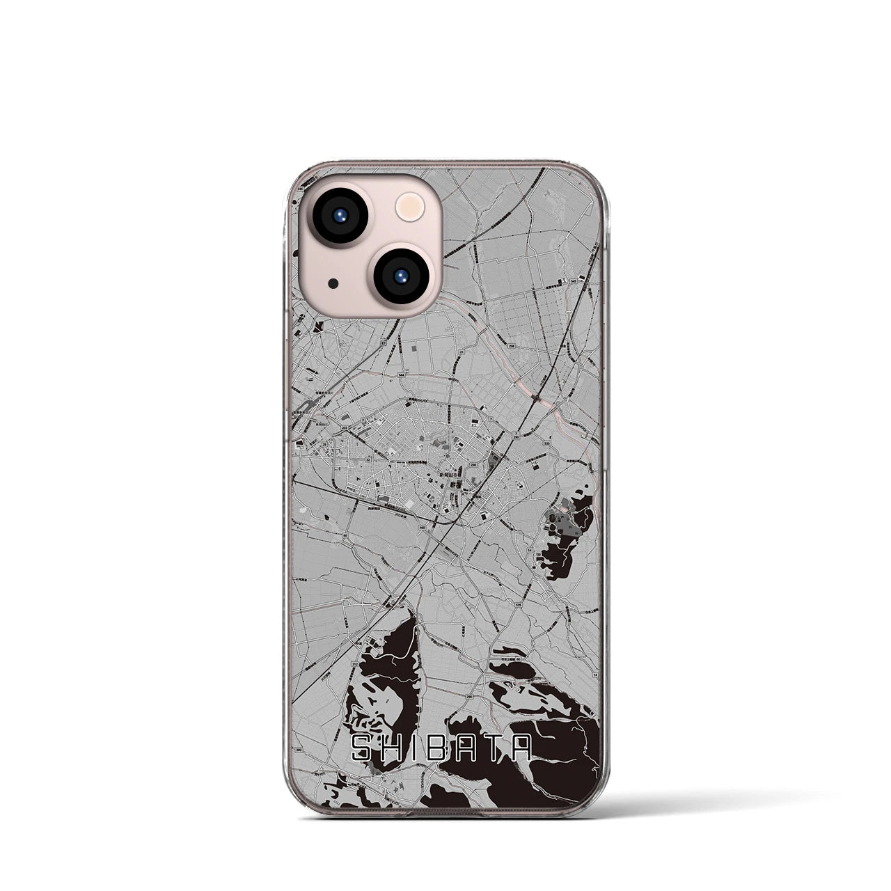 【新発田(新潟県)】地図柄iPhoneケース(クリアタイプ)