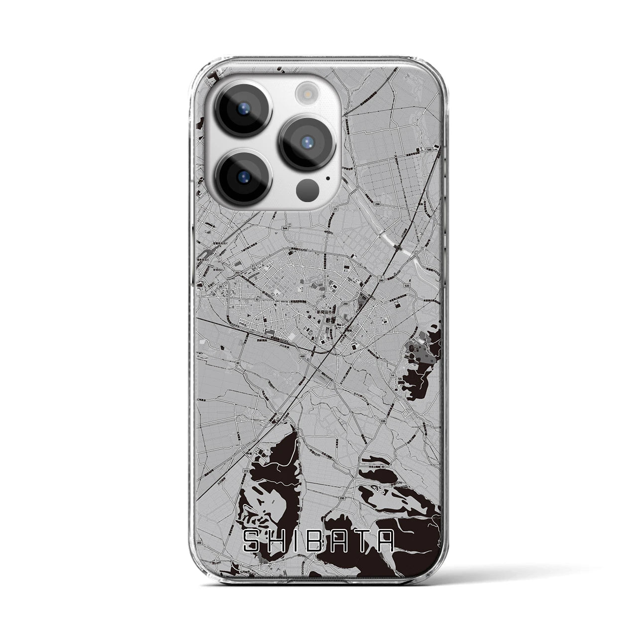 【新発田(新潟県)】地図柄iPhoneケース(クリアタイプ)