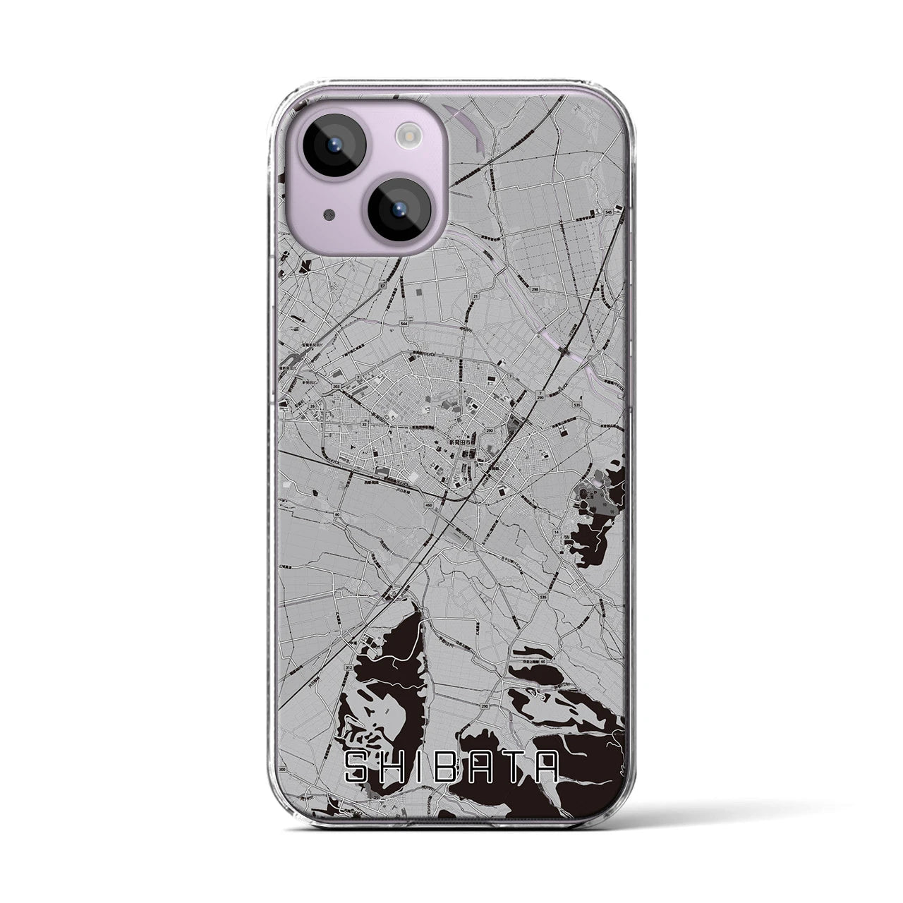 【新発田(新潟県)】地図柄iPhoneケース(クリアタイプ)