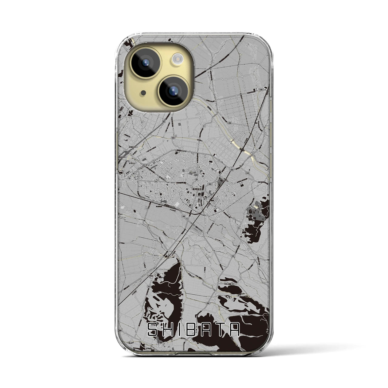 【新発田(新潟県)】地図柄iPhoneケース(クリアタイプ)