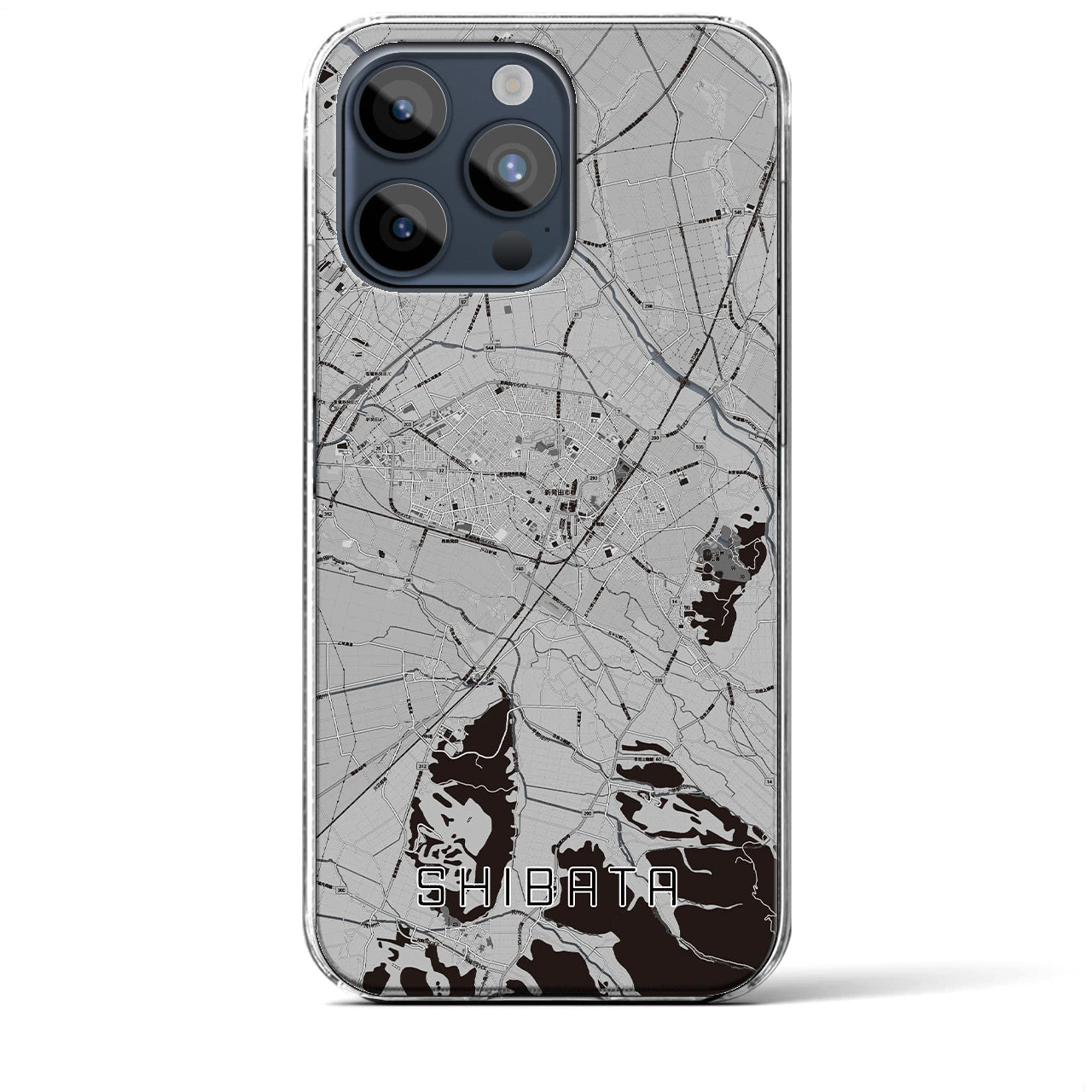 【新発田(新潟県)】地図柄iPhoneケース(クリアタイプ)