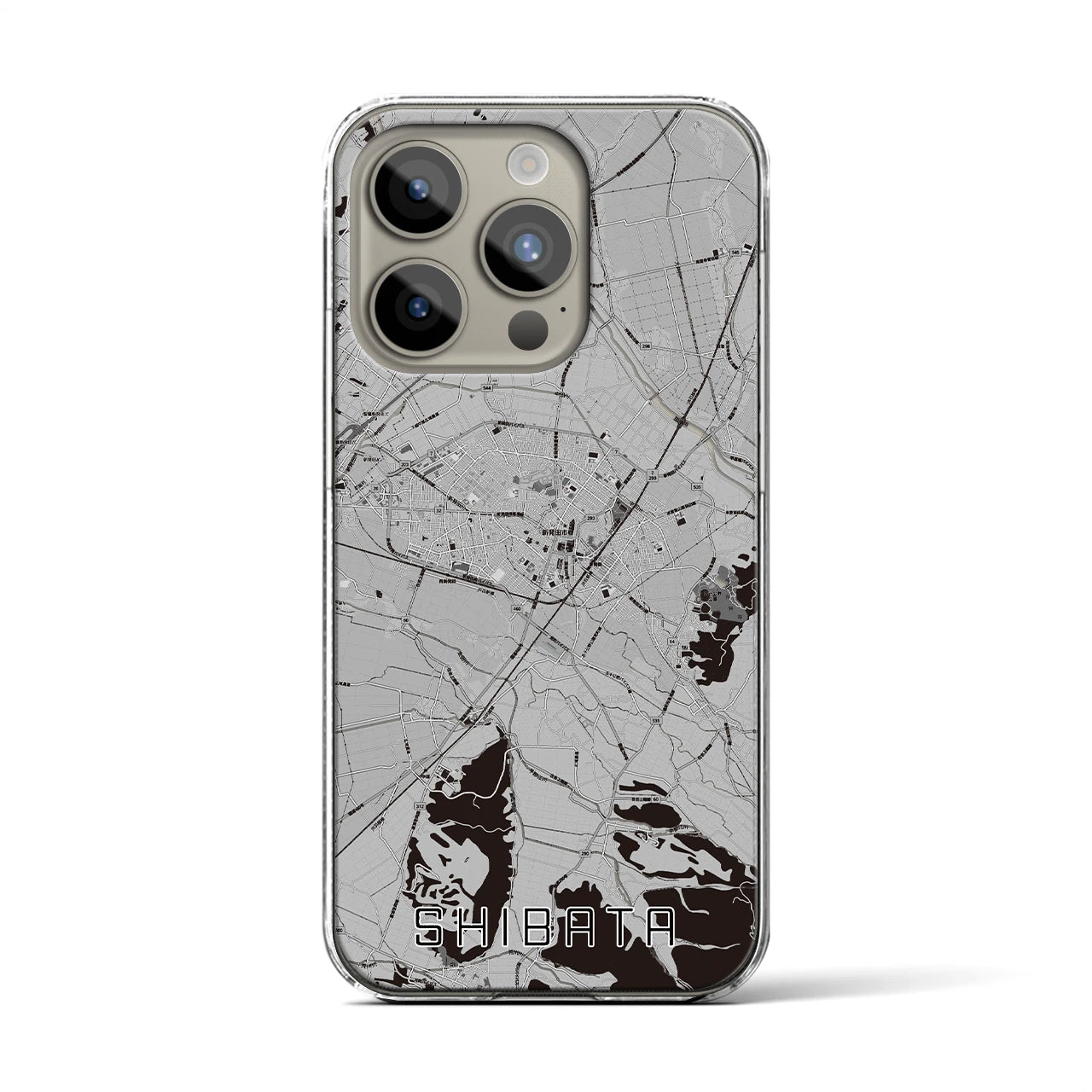 【新発田(新潟県)】地図柄iPhoneケース(クリアタイプ)