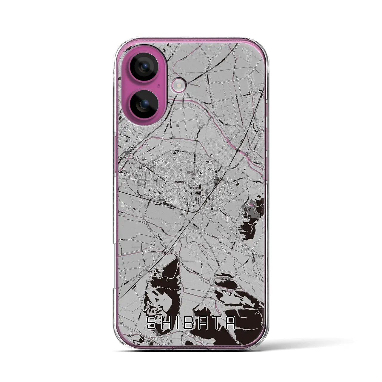 【新発田(新潟県)】地図柄iPhoneケース(クリアタイプ)