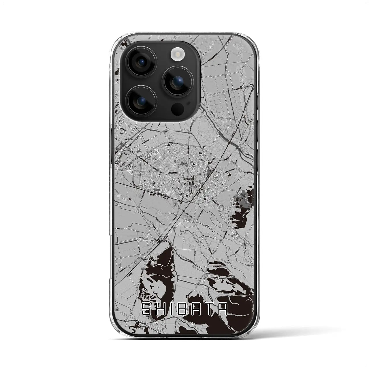 【新発田(新潟県)】地図柄iPhoneケース(クリアタイプ)