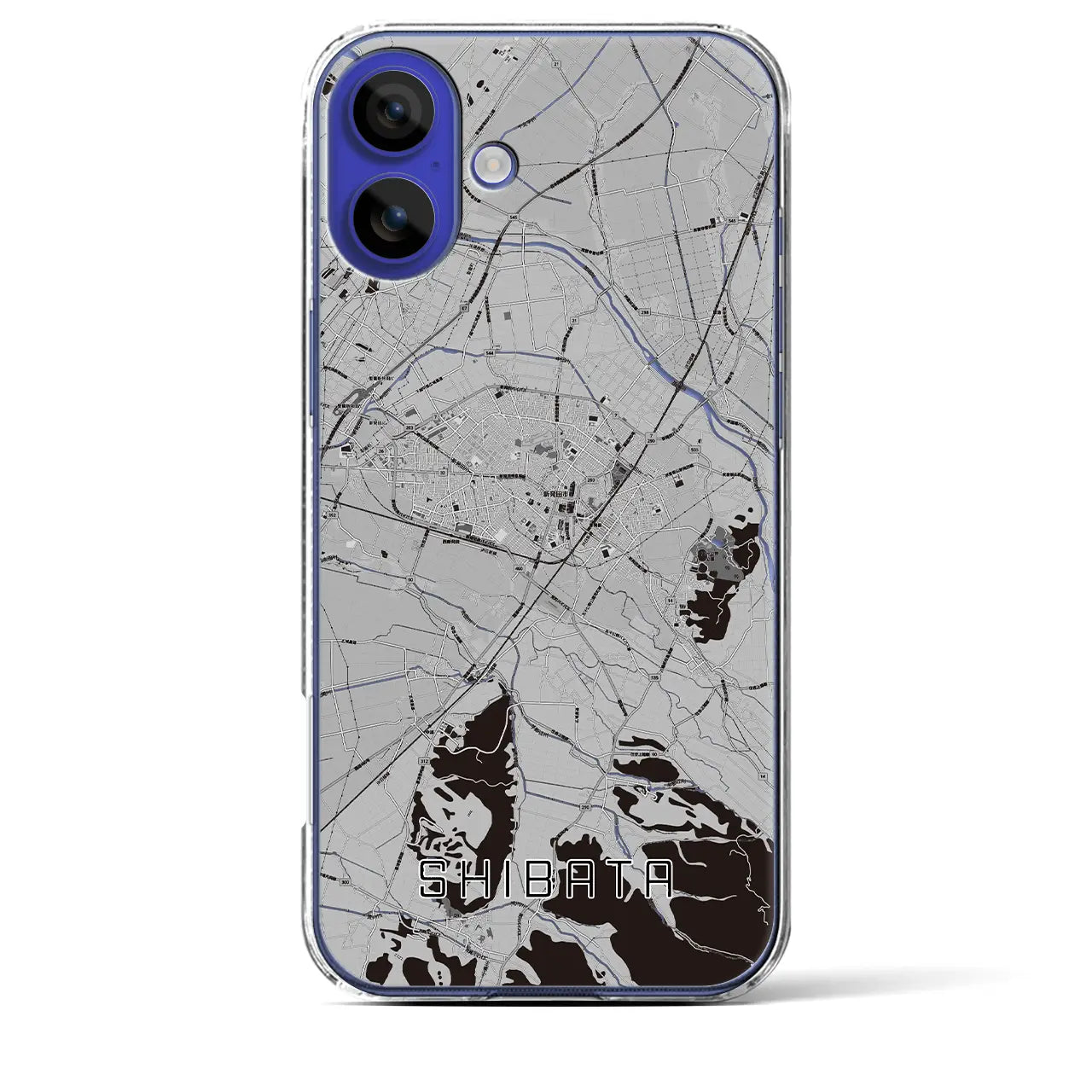 【新発田(新潟県)】地図柄iPhoneケース(クリアタイプ)