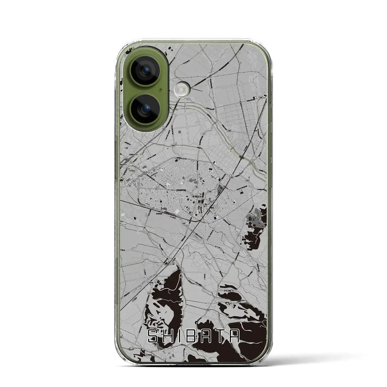 【新発田(新潟県)】地図柄iPhoneケース(クリアタイプ)