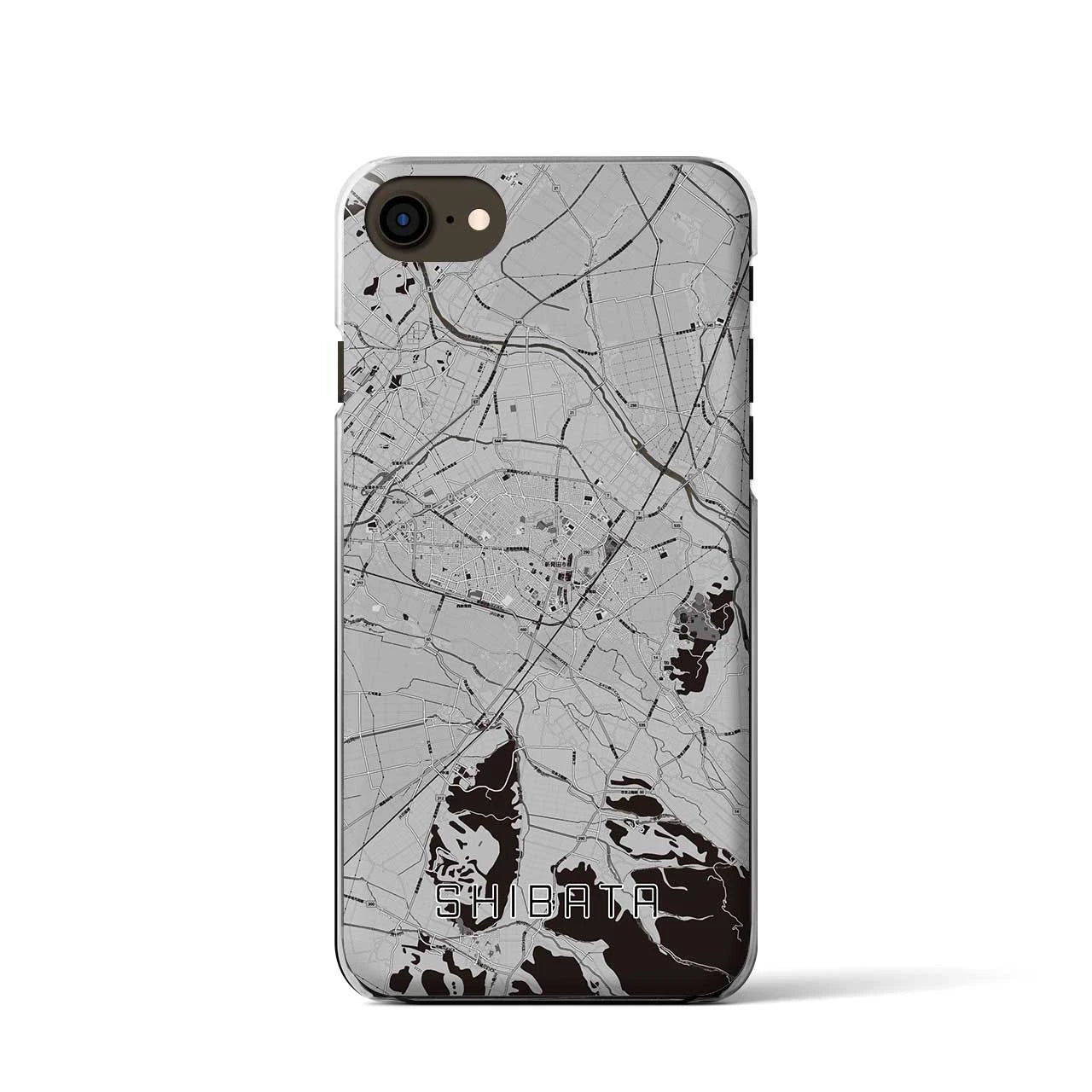 【新発田(新潟県)】地図柄iPhoneケース(クリアタイプ)