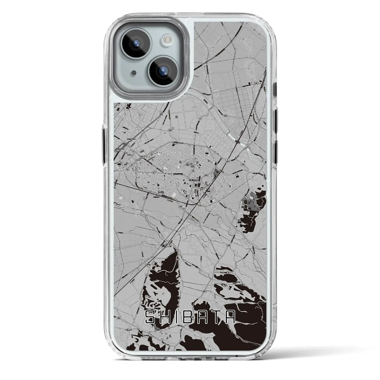 【新発田(新潟県)】地図柄iPhoneケース(MagSafeタイプ)