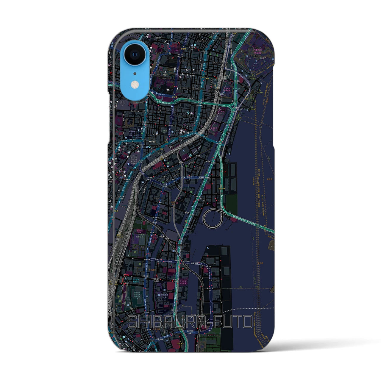 【芝浦ふ頭(東京都)】地図柄iPhoneケース(バックカバータイプ)