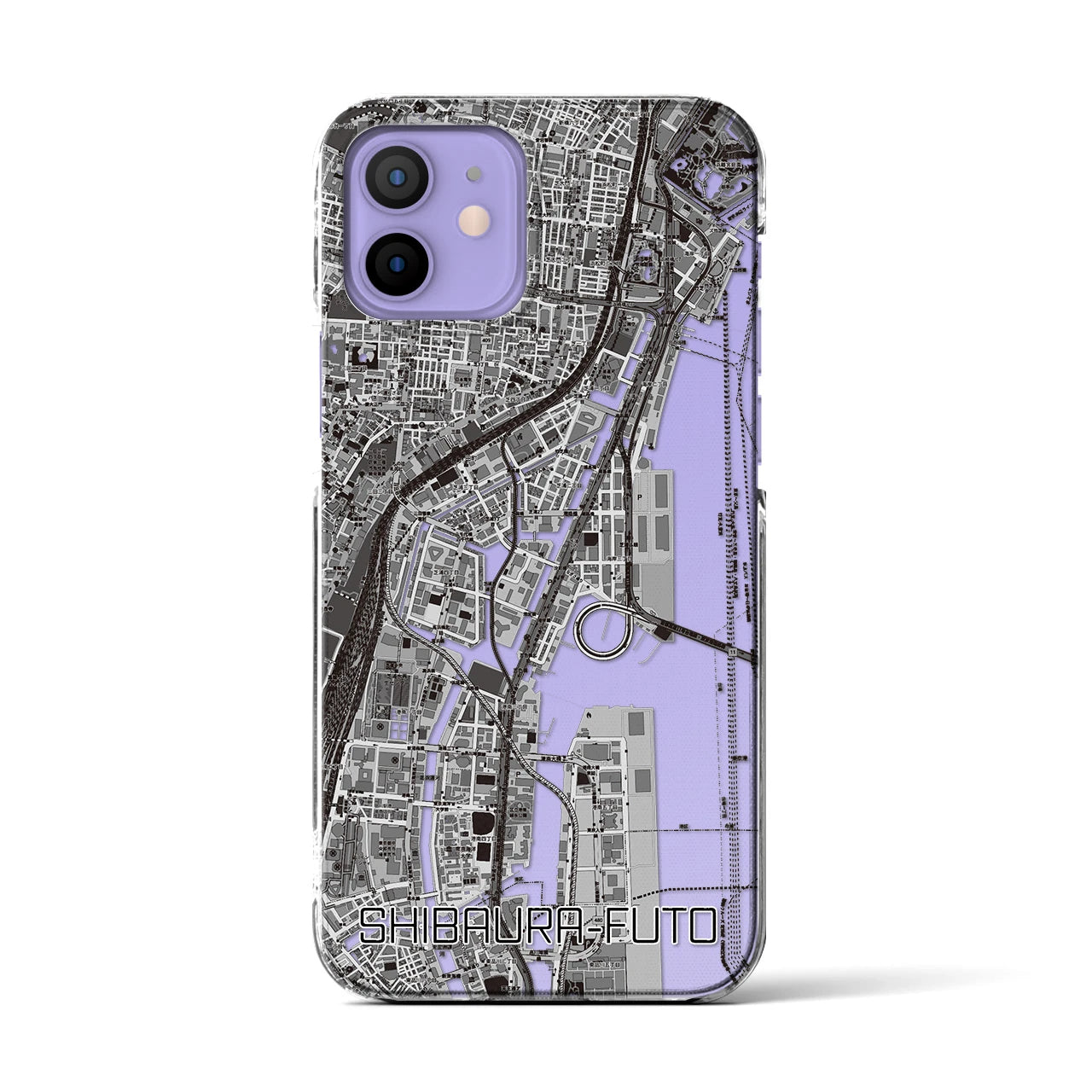 【芝浦ふ頭(東京都)】地図柄iPhoneケース(クリアタイプ)