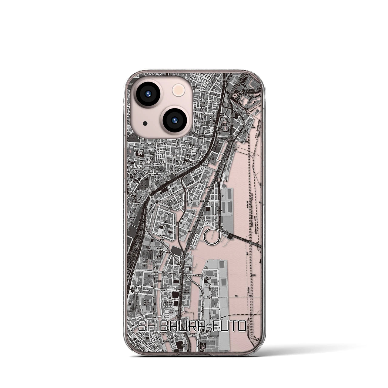 【芝浦ふ頭(東京都)】地図柄iPhoneケース(クリアタイプ)