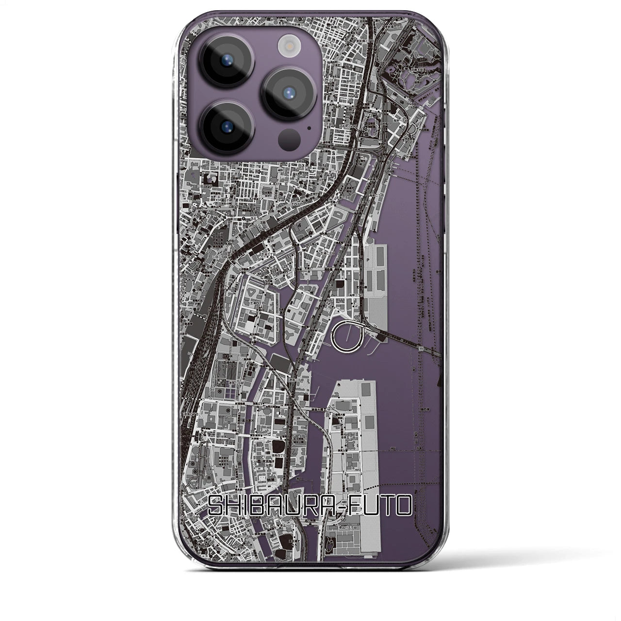 【芝浦ふ頭(東京都)】地図柄iPhoneケース(クリアタイプ)