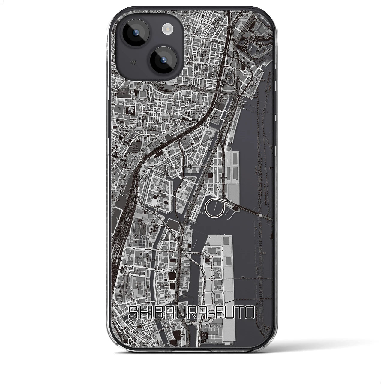 【芝浦ふ頭(東京都)】地図柄iPhoneケース(クリアタイプ)