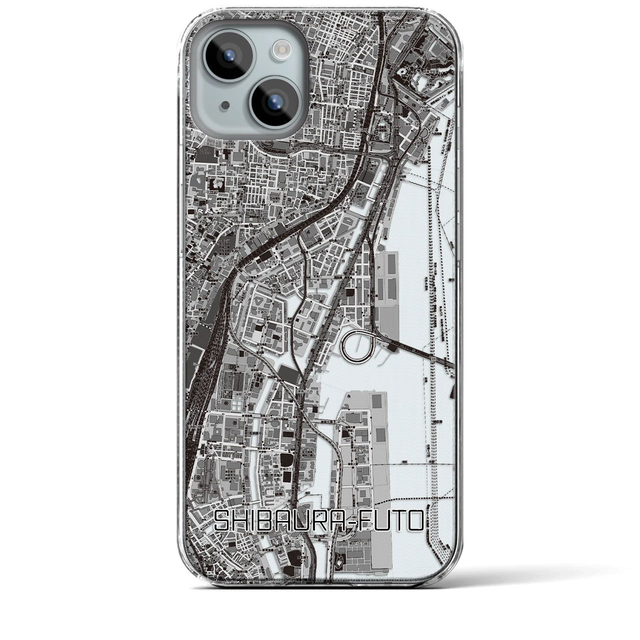 【芝浦ふ頭(東京都)】地図柄iPhoneケース(クリアタイプ)