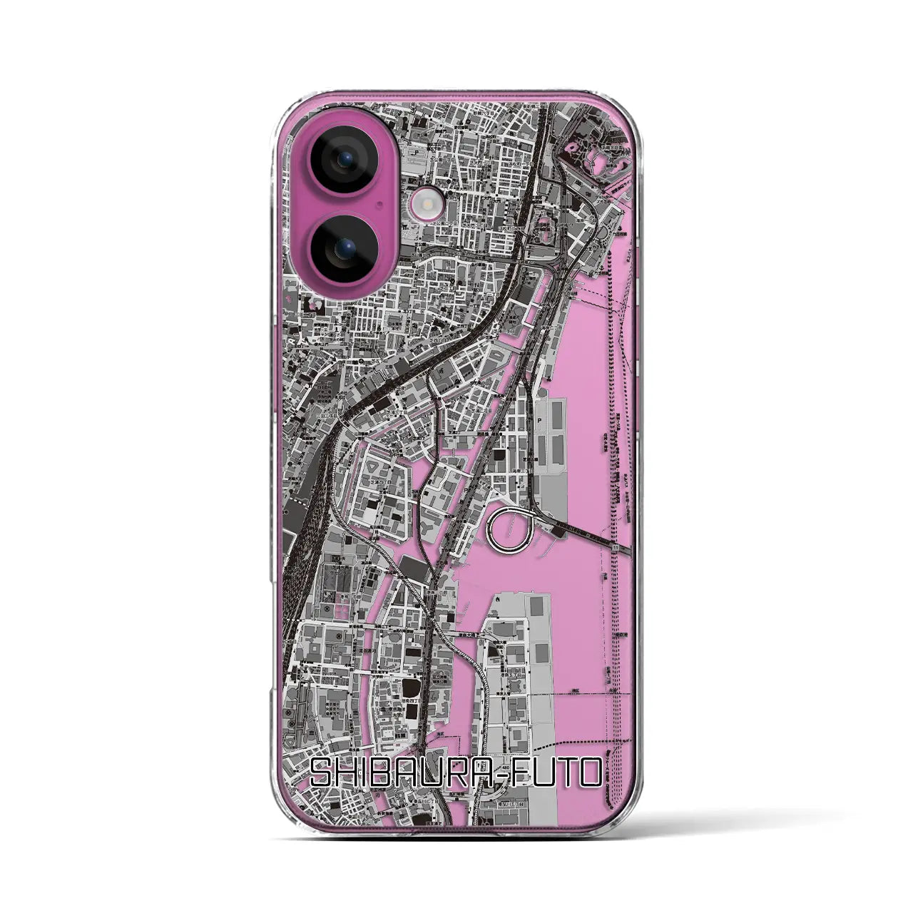 【芝浦ふ頭(東京都)】地図柄iPhoneケース(クリアタイプ)