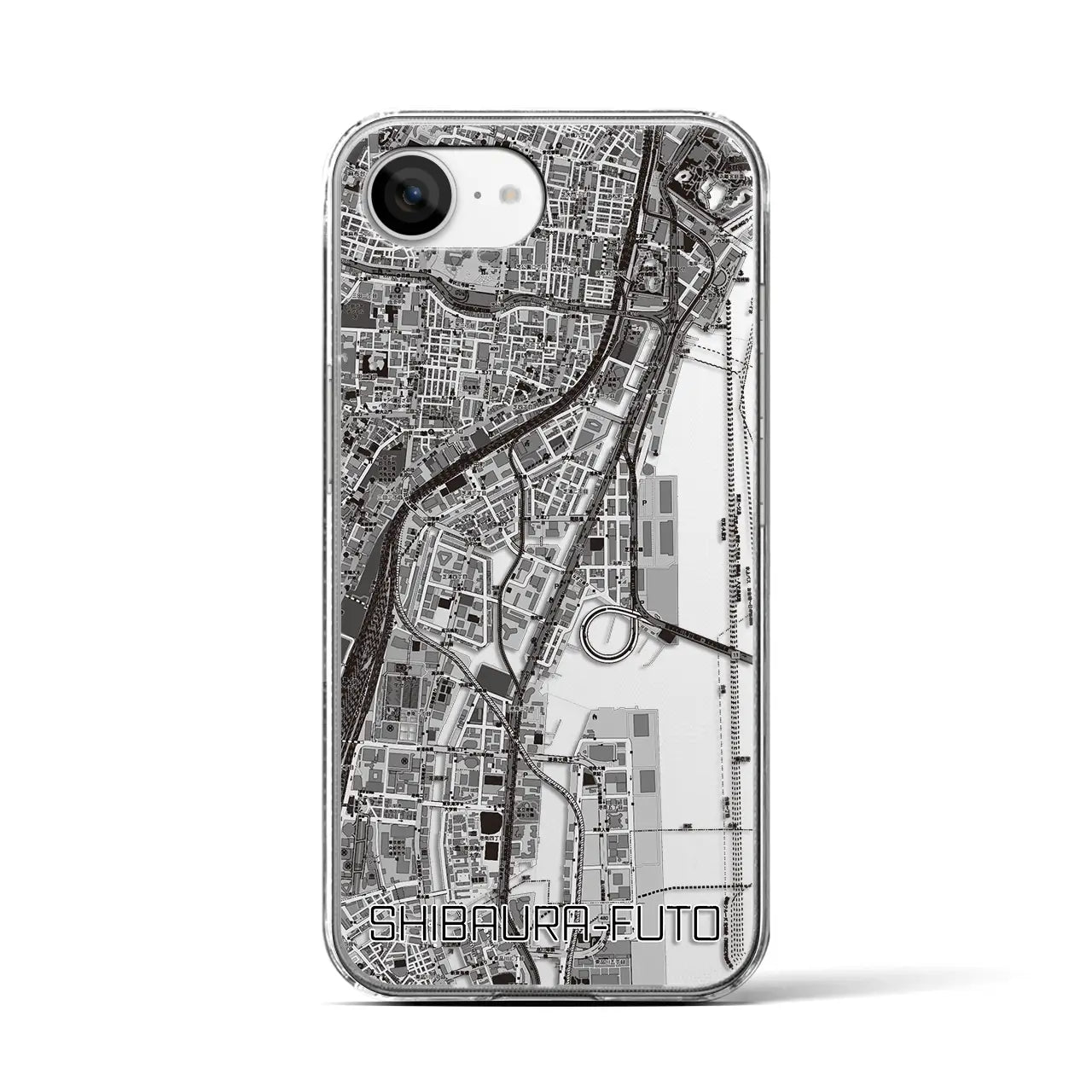 【芝浦ふ頭(東京都)】地図柄iPhoneケース(クリアタイプ)