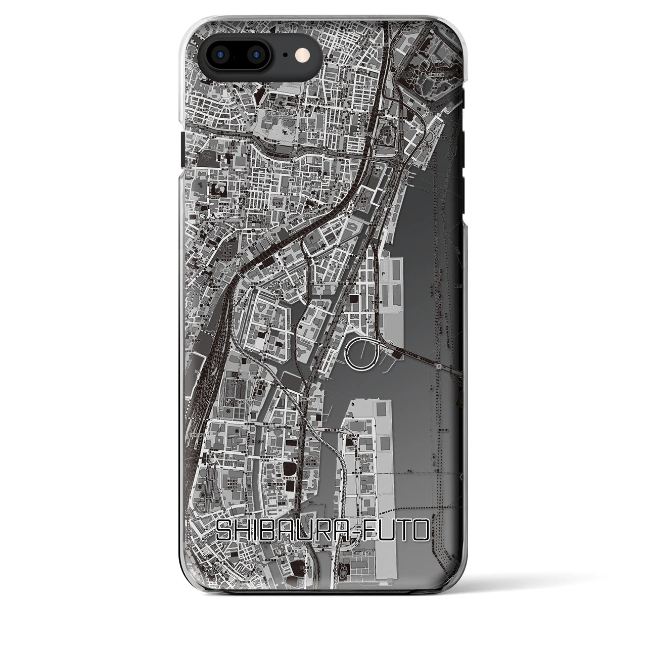【芝浦ふ頭(東京都)】地図柄iPhoneケース(クリアタイプ)