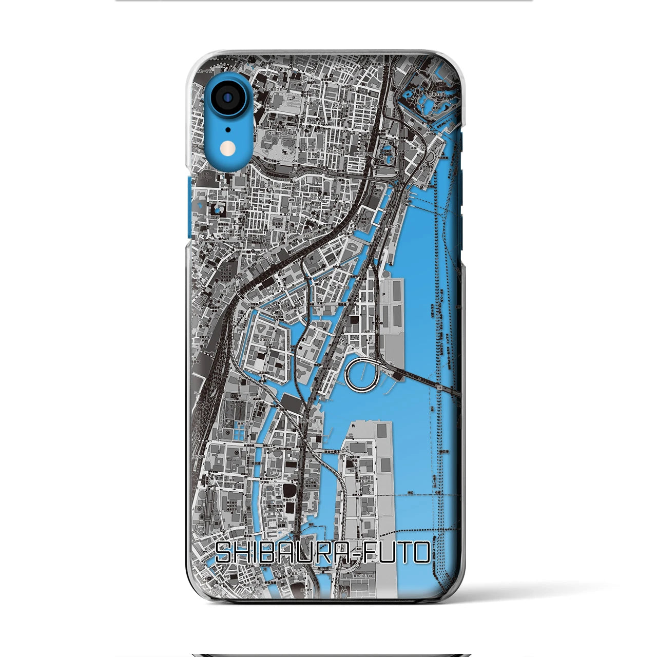 【芝浦ふ頭(東京都)】地図柄iPhoneケース(クリアタイプ)