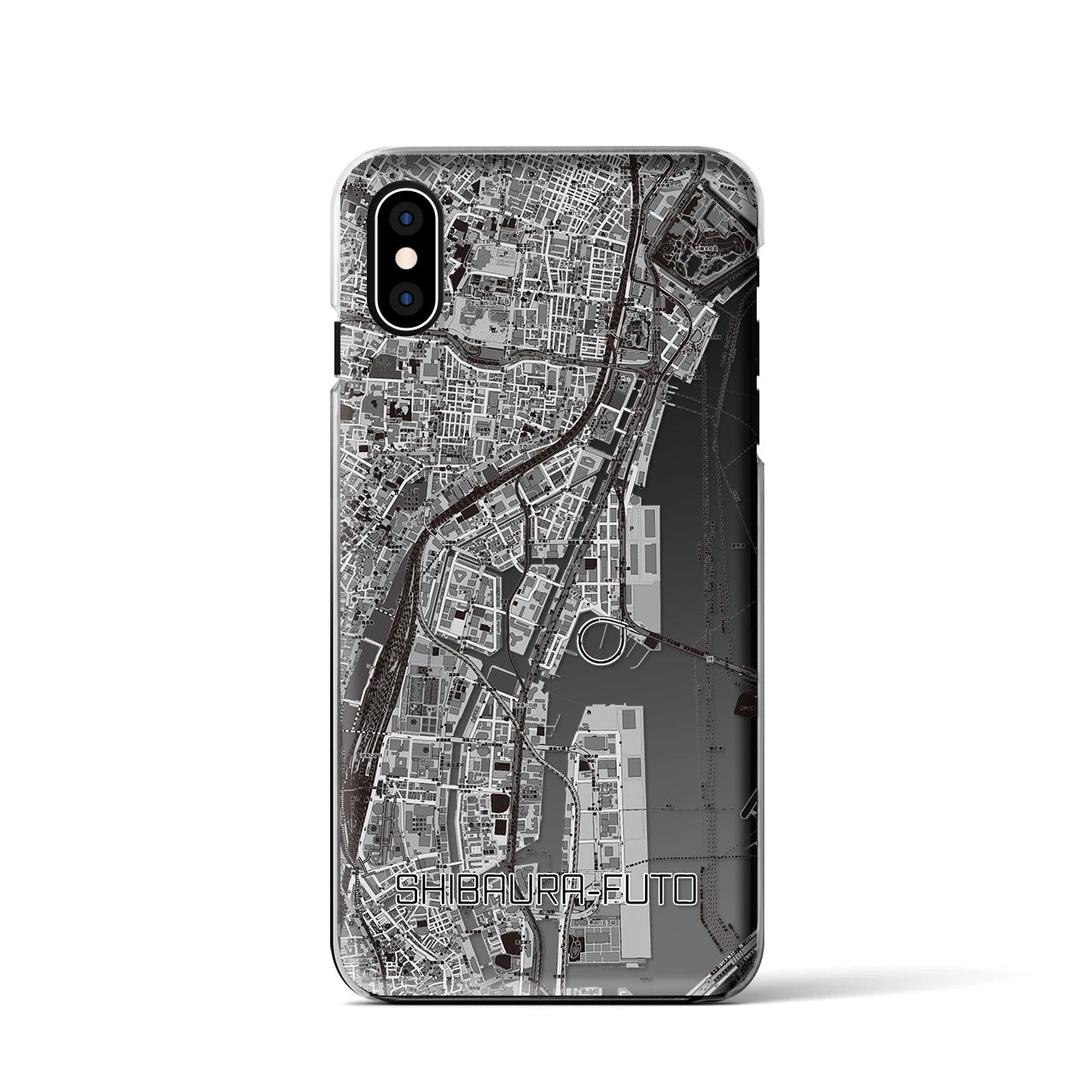 【芝浦ふ頭(東京都)】地図柄iPhoneケース(クリアタイプ)