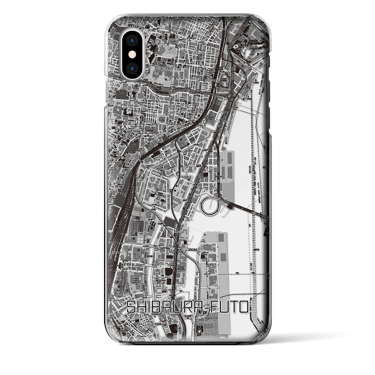 【芝浦ふ頭(東京都)】地図柄iPhoneケース(クリアタイプ)
