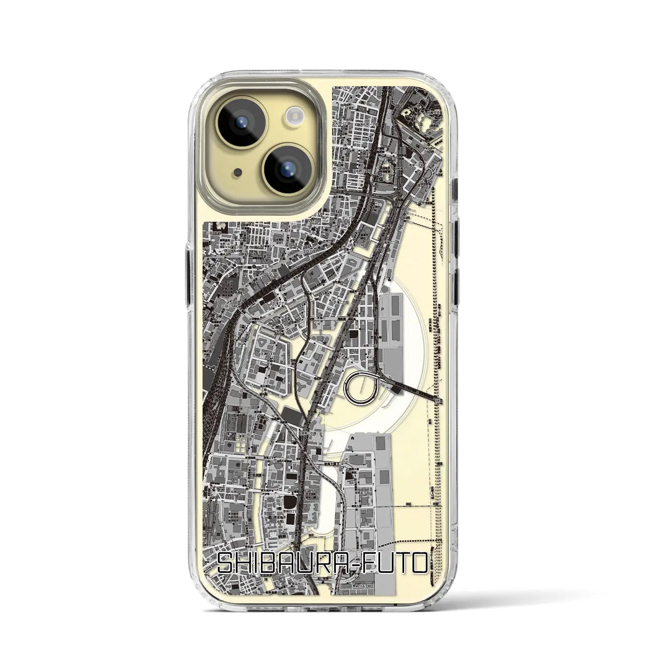 【芝浦ふ頭(東京都)】地図柄iPhoneケース(MagSafeタイプ)