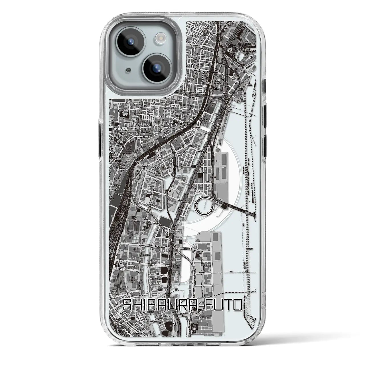 【芝浦ふ頭(東京都)】地図柄iPhoneケース(MagSafeタイプ)