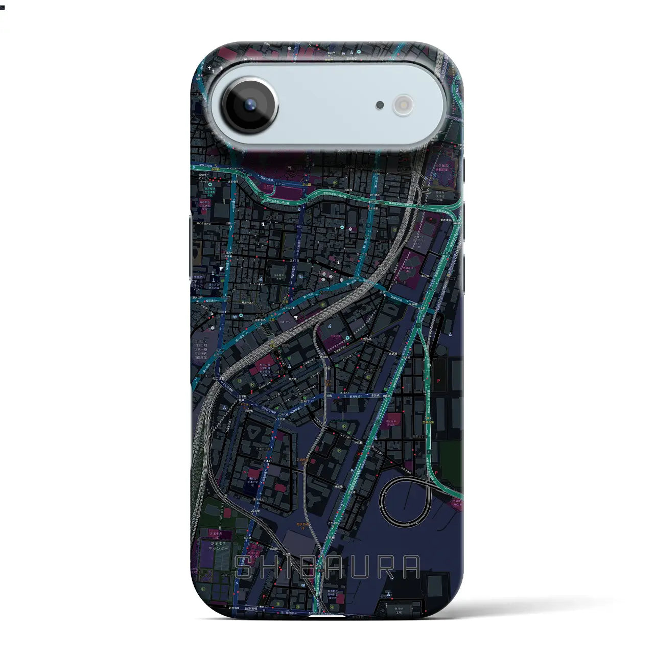 【芝浦(東京都)】地図柄iPhoneケース(バックカバータイプ)
