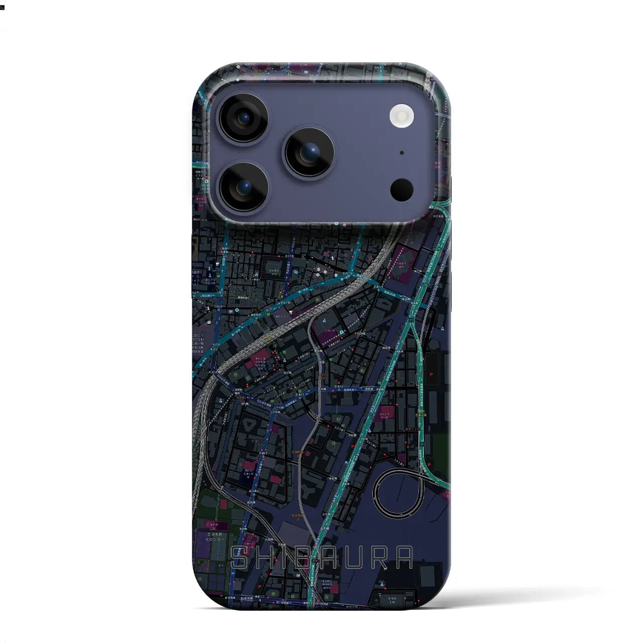 【芝浦(東京都)】地図柄iPhoneケース(バックカバータイプ)