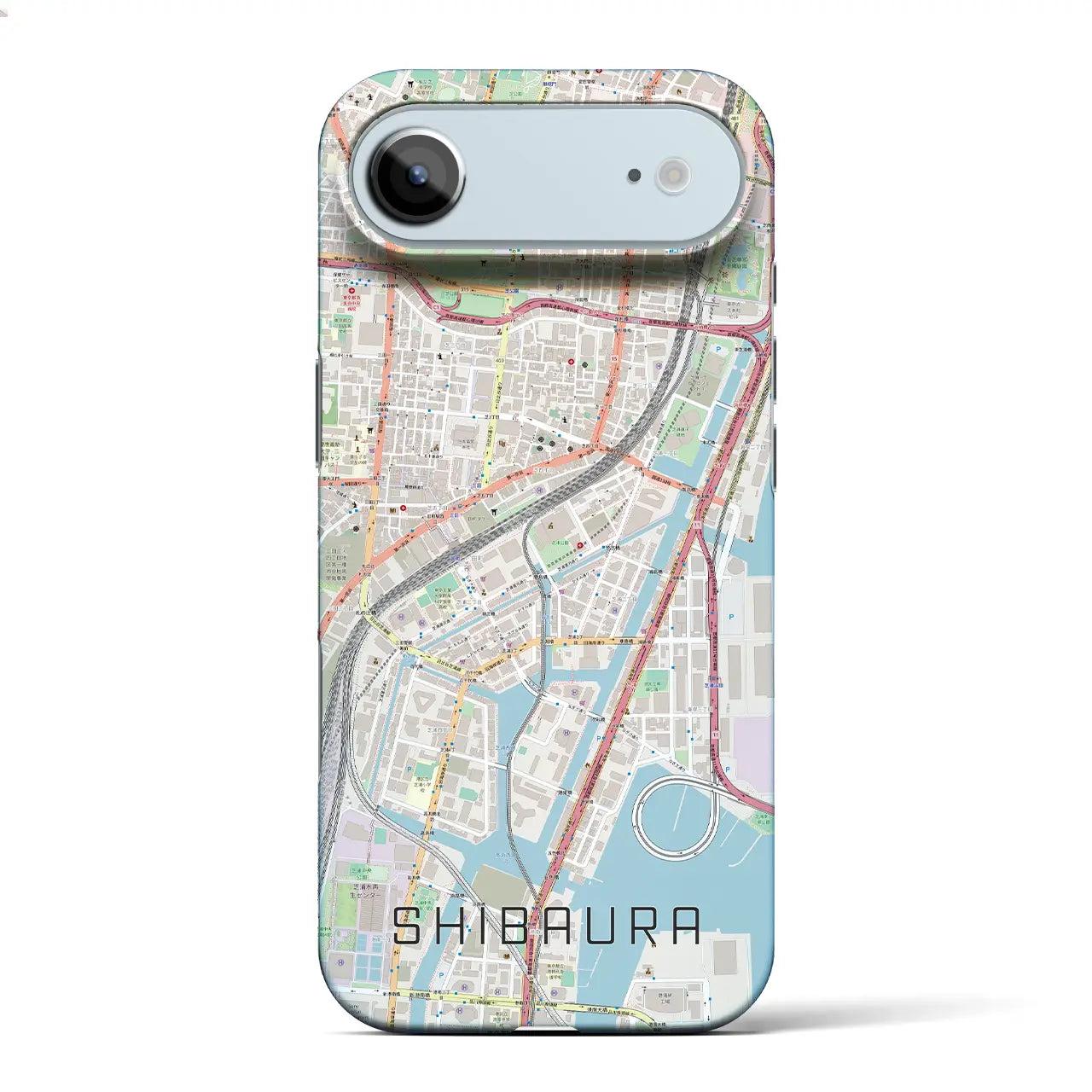 【芝浦(東京都)】地図柄iPhoneケース(バックカバータイプ)