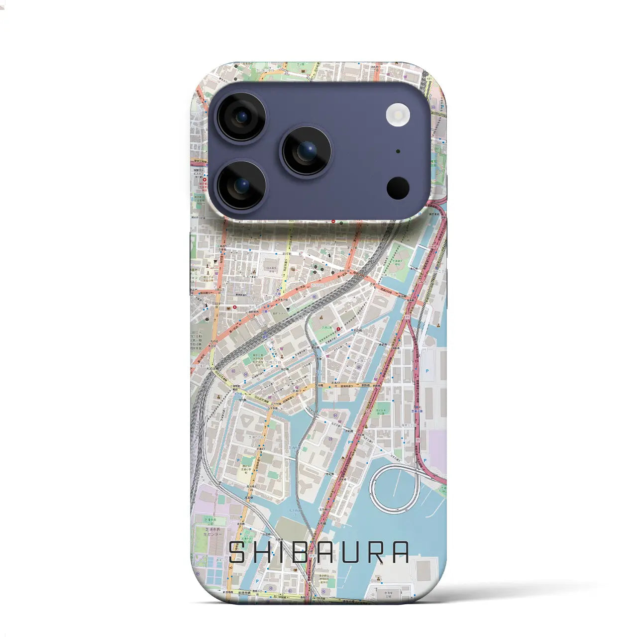 【芝浦(東京都)】地図柄iPhoneケース(バックカバータイプ)