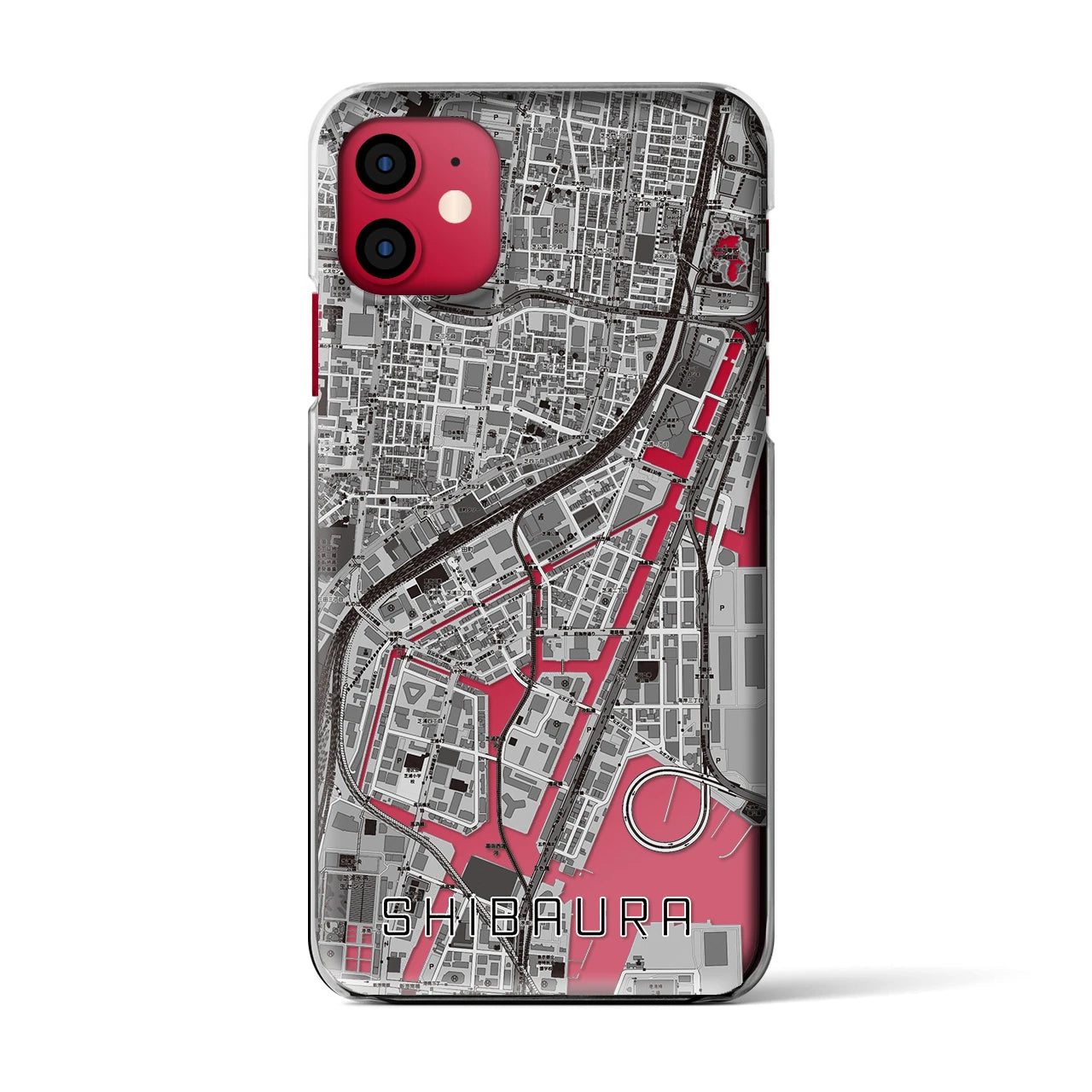 【芝浦(東京都)】地図柄iPhoneケース(クリアタイプ)