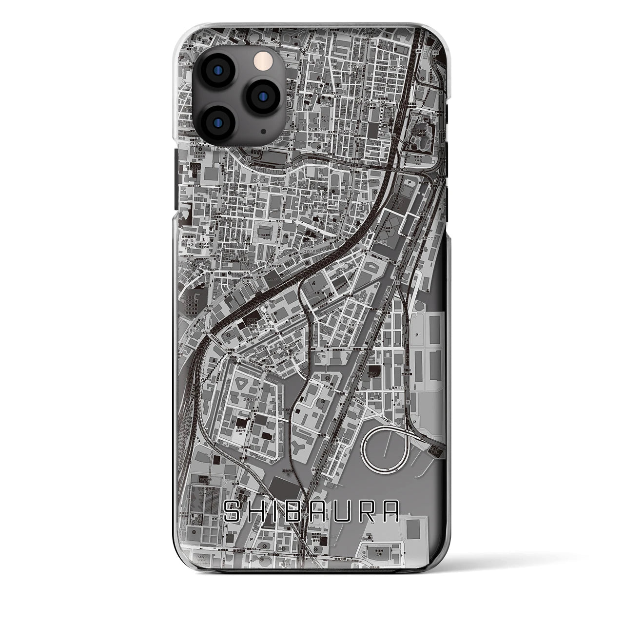 【芝浦(東京都)】地図柄iPhoneケース(クリアタイプ)