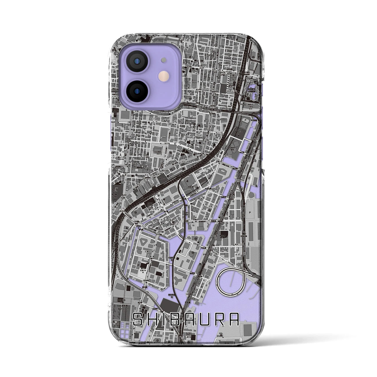 【芝浦(東京都)】地図柄iPhoneケース(クリアタイプ)