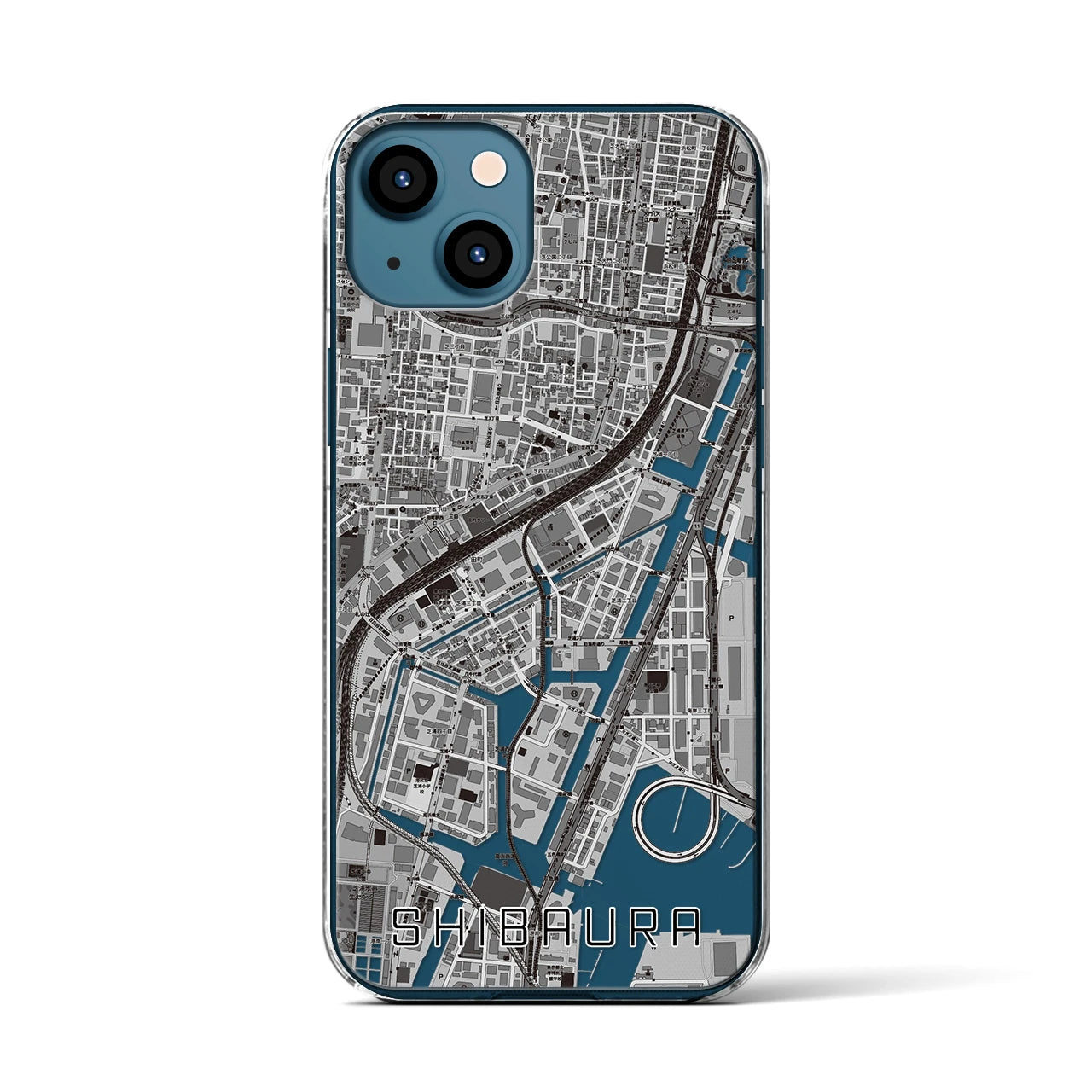 【芝浦(東京都)】地図柄iPhoneケース(クリアタイプ)