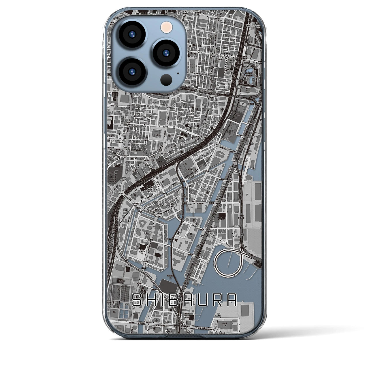 【芝浦(東京都)】地図柄iPhoneケース(クリアタイプ)
