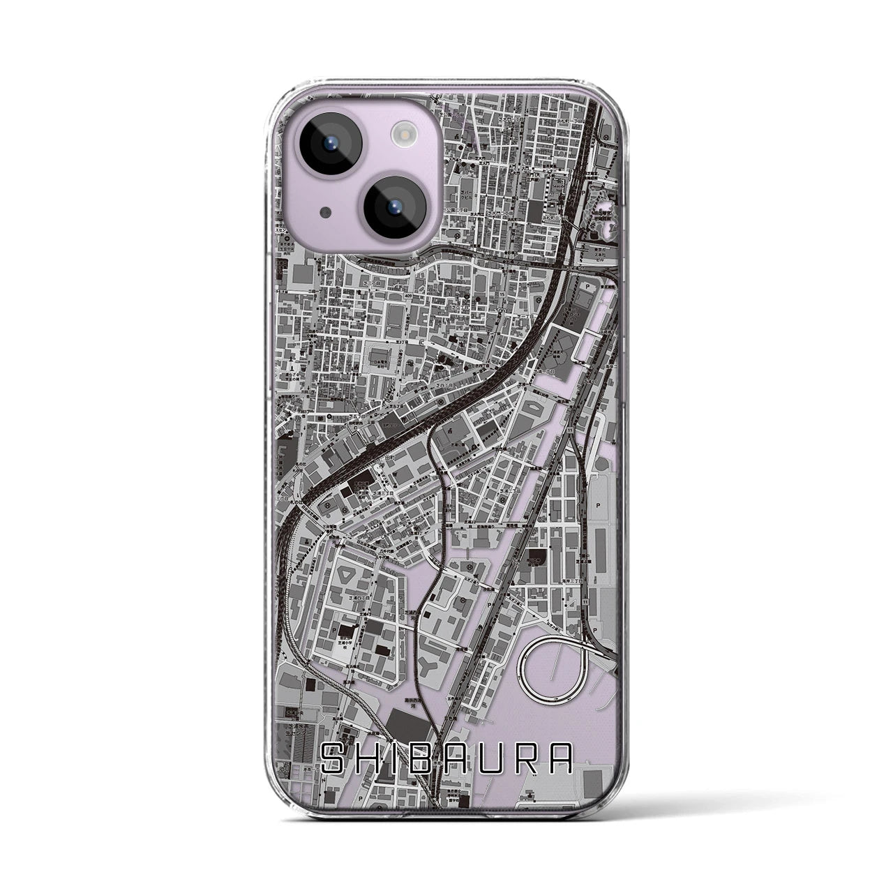 【芝浦(東京都)】地図柄iPhoneケース(クリアタイプ)