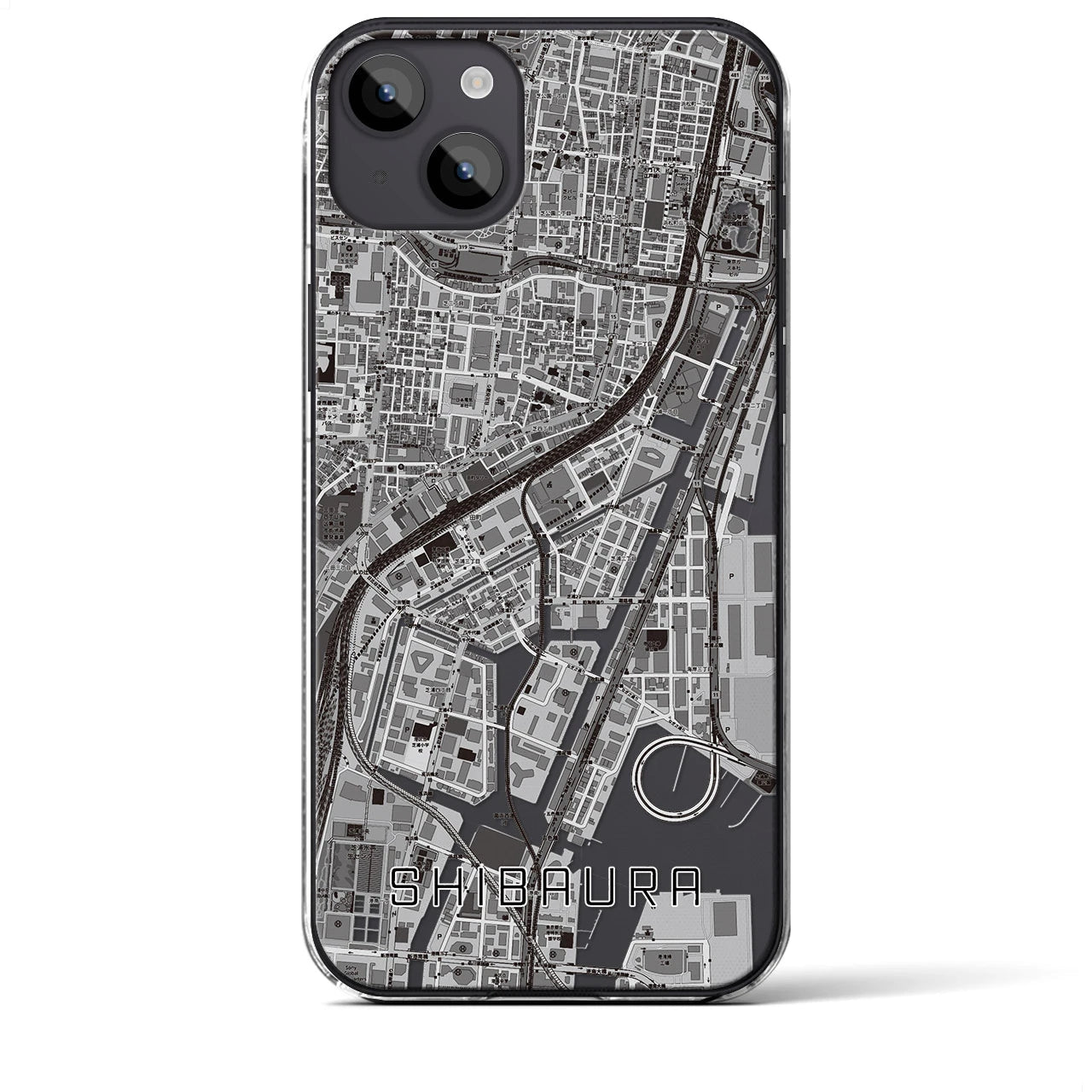 【芝浦(東京都)】地図柄iPhoneケース(クリアタイプ)