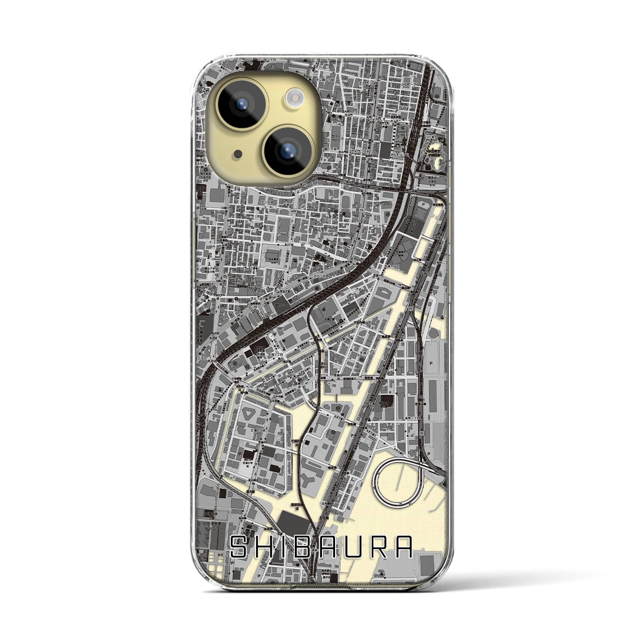 【芝浦(東京都)】地図柄iPhoneケース(クリアタイプ)