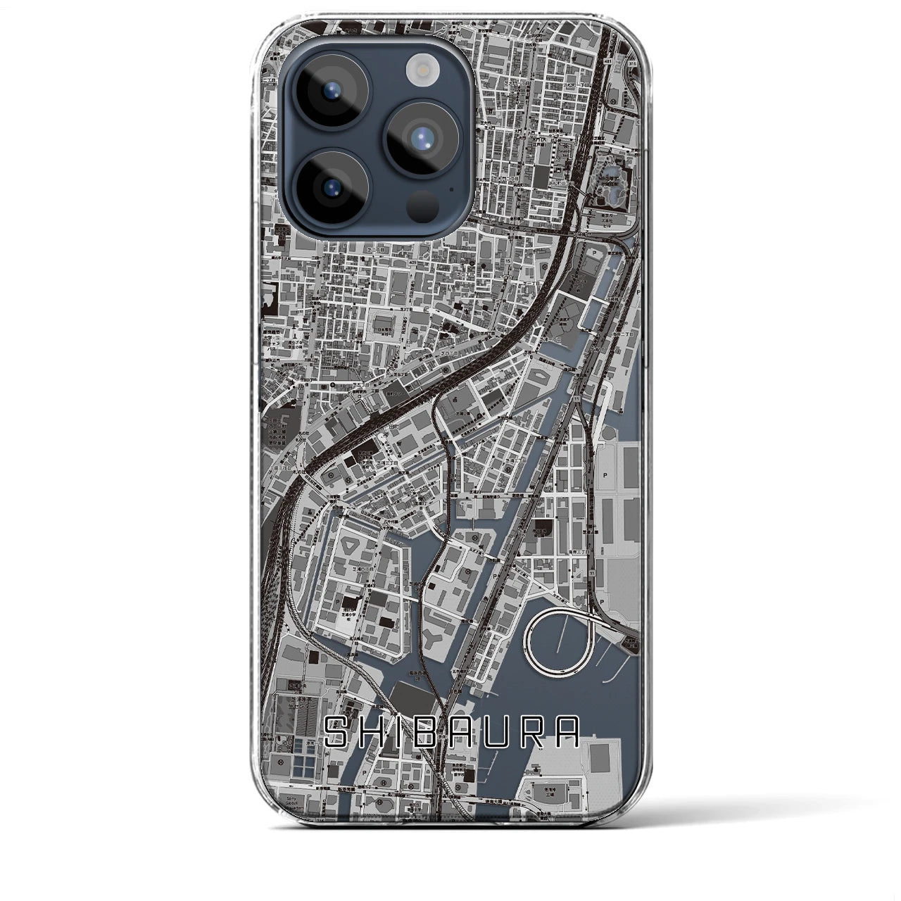 【芝浦(東京都)】地図柄iPhoneケース(クリアタイプ)