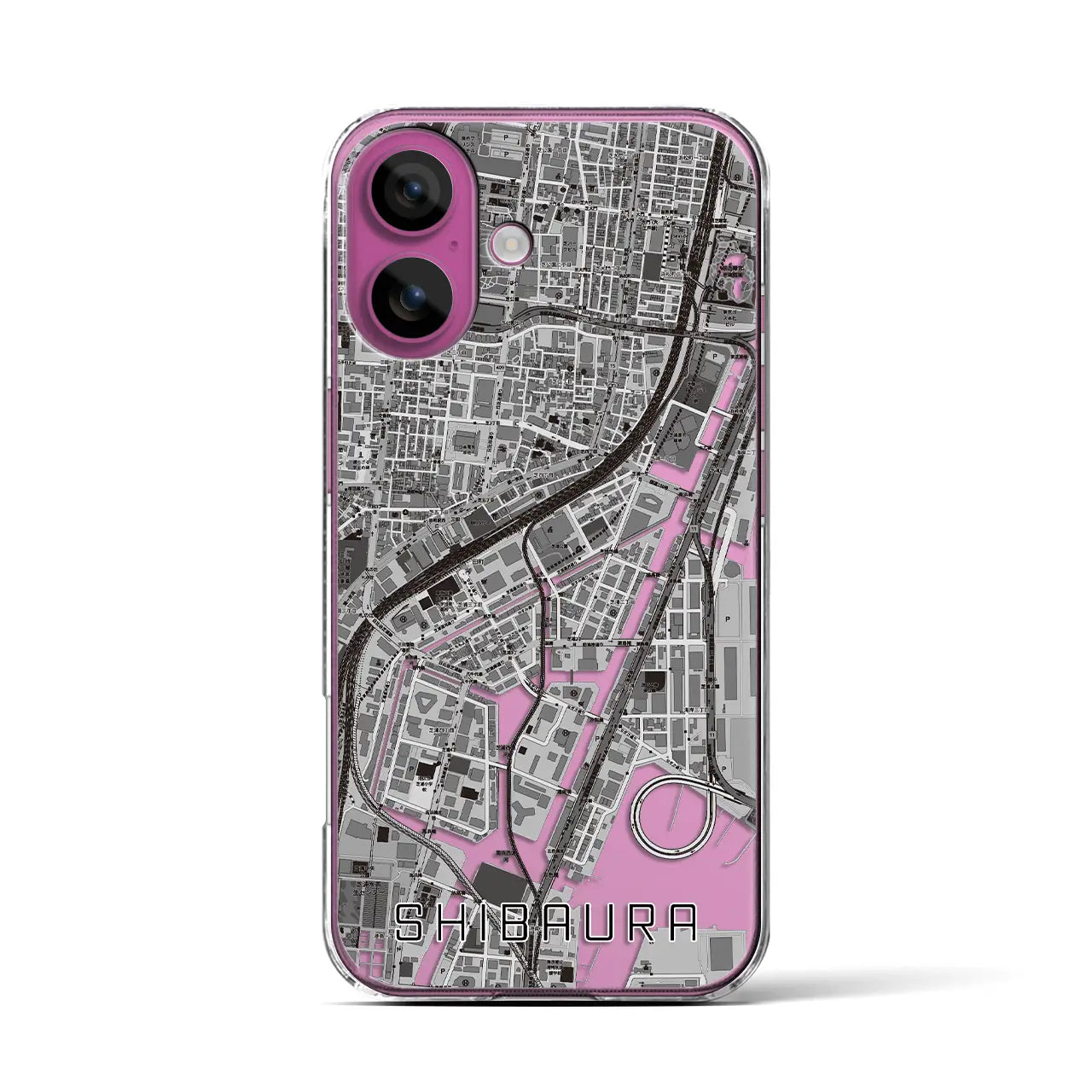 【芝浦(東京都)】地図柄iPhoneケース(クリアタイプ)