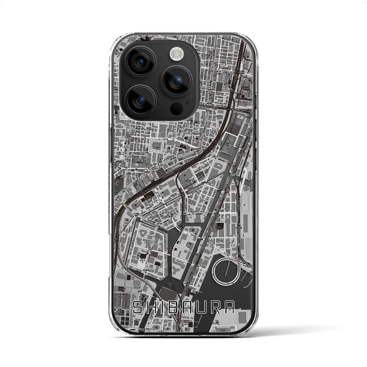 【芝浦(東京都)】地図柄iPhoneケース(クリアタイプ)