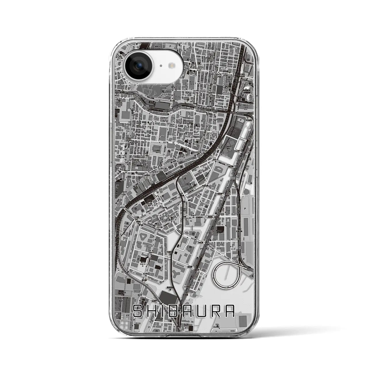 【芝浦(東京都)】地図柄iPhoneケース(クリアタイプ)
