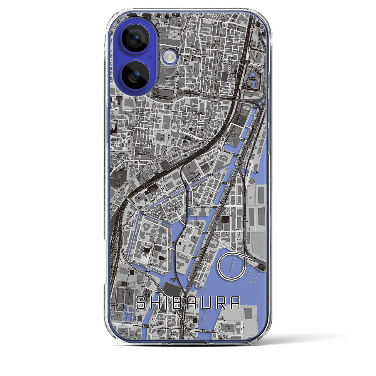 【芝浦(東京都)】地図柄iPhoneケース(クリアタイプ)