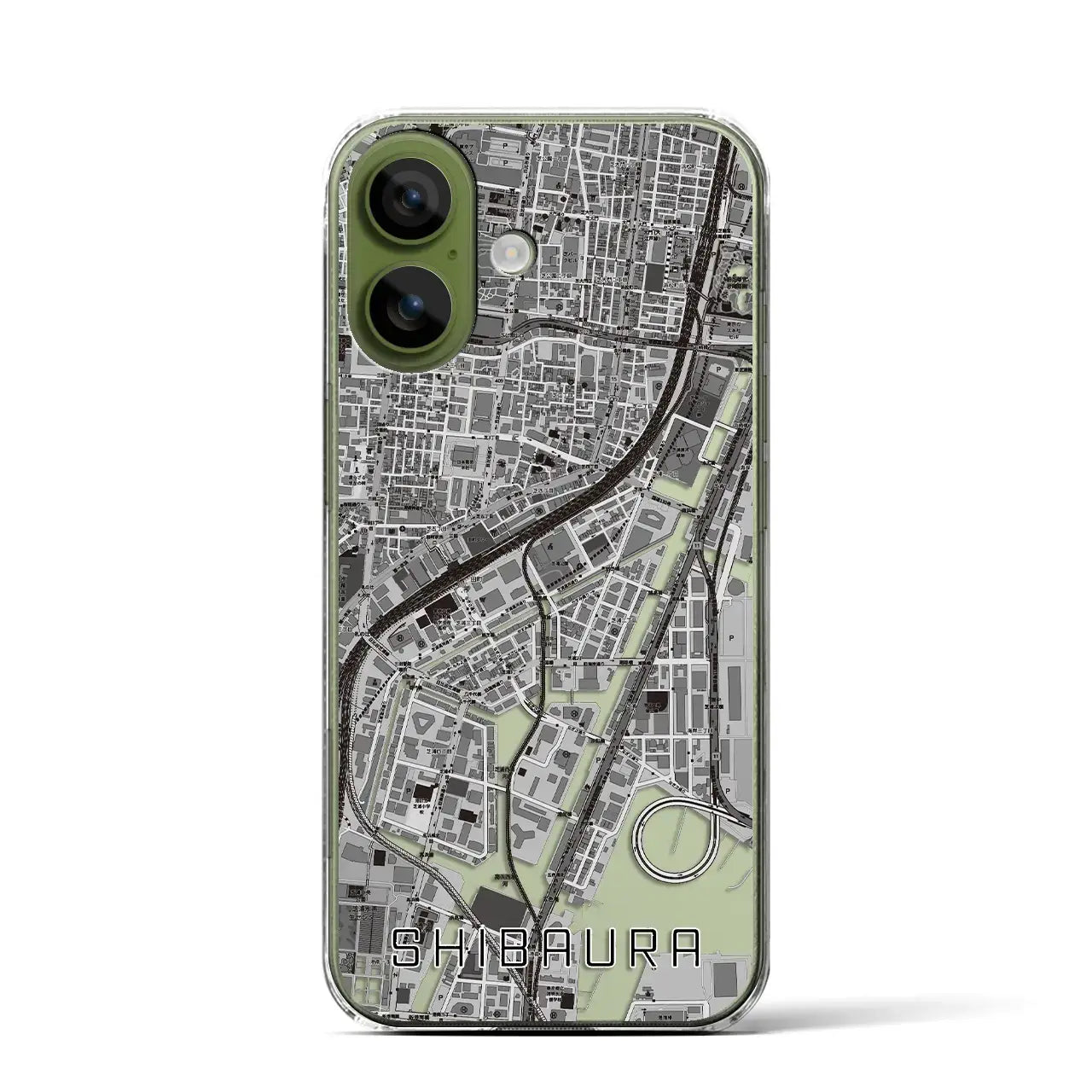 【芝浦(東京都)】地図柄iPhoneケース(クリアタイプ)