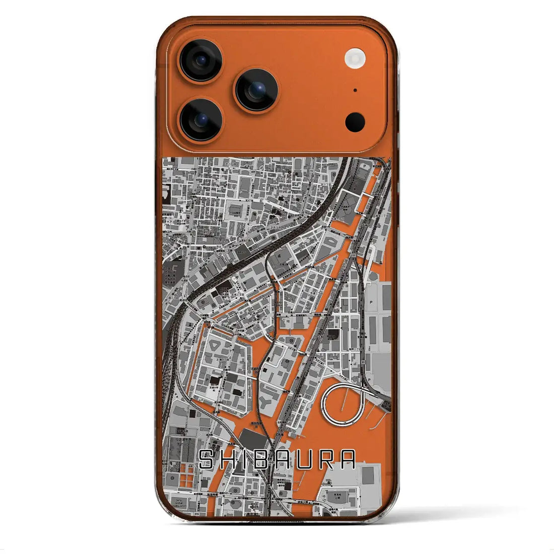 【芝浦(東京都)】地図柄iPhoneケース(クリアタイプ)