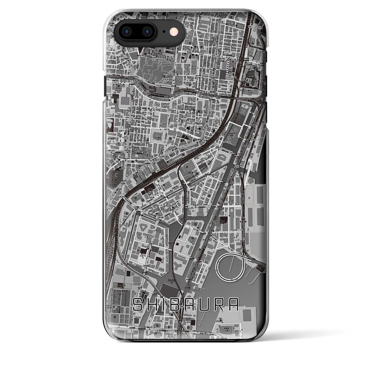 【芝浦(東京都)】地図柄iPhoneケース(クリアタイプ)