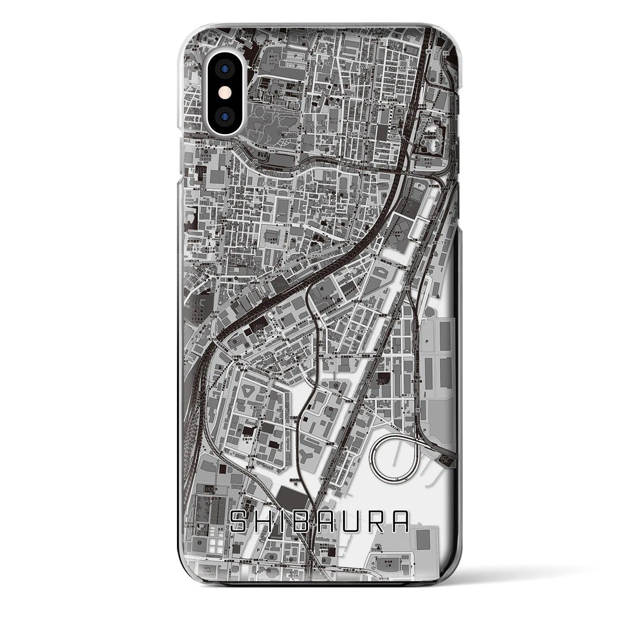 【芝浦(東京都)】地図柄iPhoneケース(クリアタイプ)